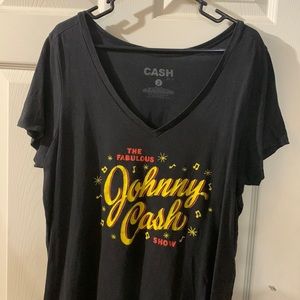 Torrid size 2 V-neck Johnny Cash show tee